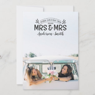 Mme et Mme mariage de Noël faire-part