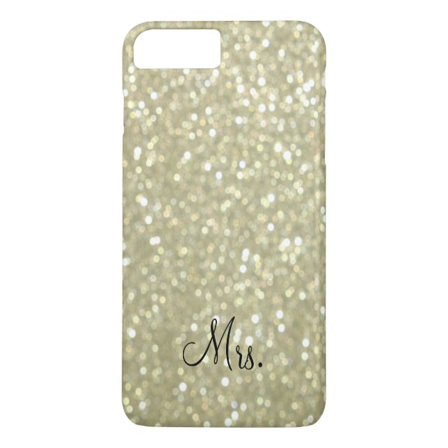 Mme Glittery Gold iPhone 7 Plus Coque (Dos)