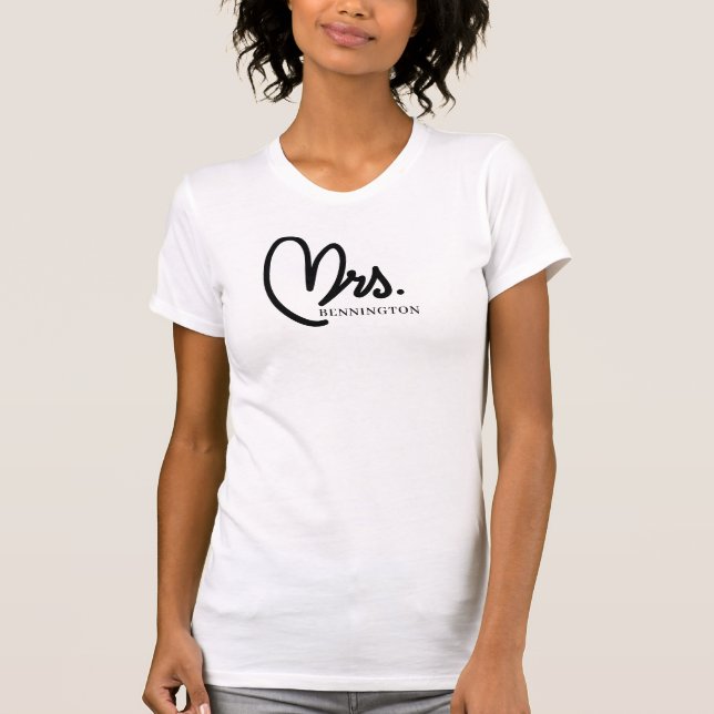 Mme Mariage Newlysée T-Shirt (Devant)