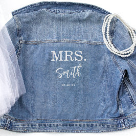 Mme Script Bridal Custom Jean Mariage