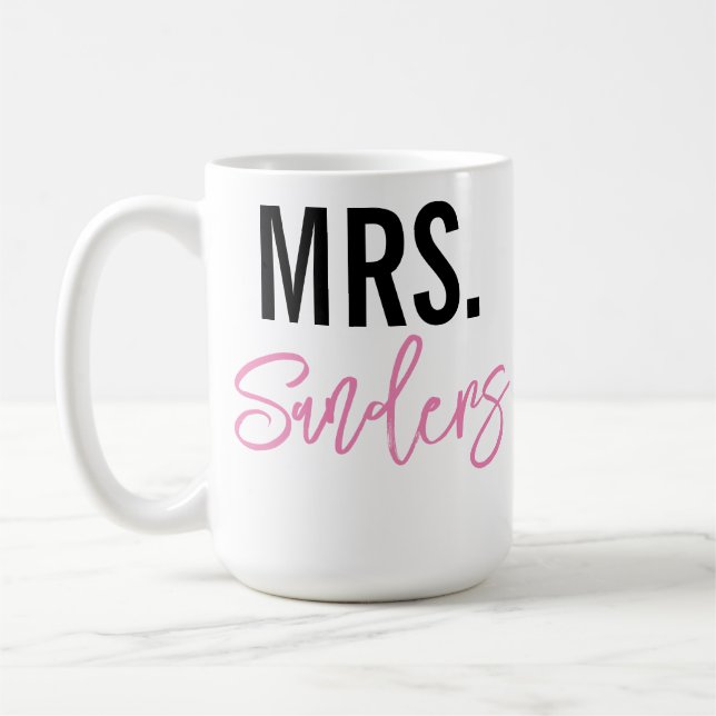 Mme Tasse personnalisée pour enseignant ou marié (Gauche)