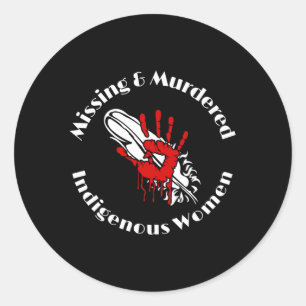Mmiw Vermisst Ed Indigenous Runder Aufkleber