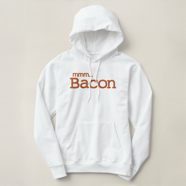 MMM ... Bacon Love Bestickter Hoodie (Design vorne)