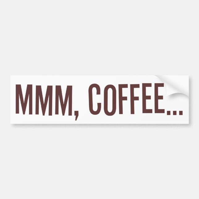 Mmm Kaffee… Autoaufkleber (Vorne)