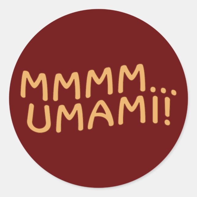 Mmmm Umami Runder Aufkleber (Vorderseite)