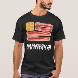 Mmmmerica Pancakes and Bacon America Breakfast Mee T-Shirt