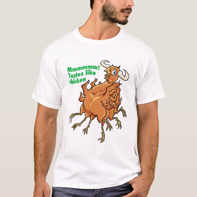 Mmmmmmmm Huhn T-Shirt (Vorderseite)