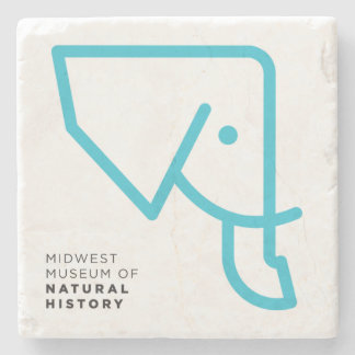 MMNH blauer Elefant-Granit-Untersetzer Steinuntersetzer