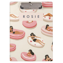 MMongram Personalisiert Summer Pool Float Muster Klemmbrett