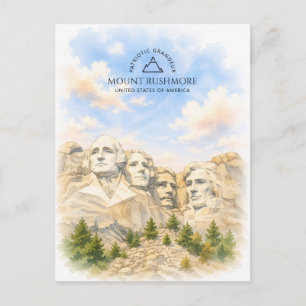 MMount Rushmore Berühmtes Wahrzeichen   Reisen Feiertagspostkarte