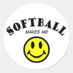 MMS: Softball Runder Aufkleber