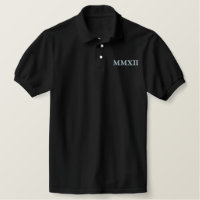 MMXII 2012 Römische Zahlen besticktes Shirt