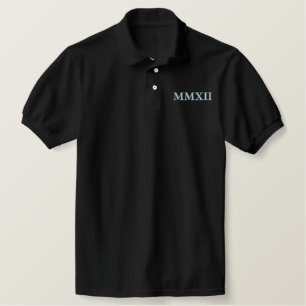 MMXII 2012 Römische Zahlen besticktes Shirt