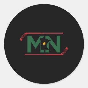 Mn der Staat von Hockey Runder Aufkleber