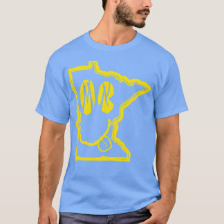 MN Eyes Minnesota Grunge Lächeln Gesicht Schwarzer T-Shirt