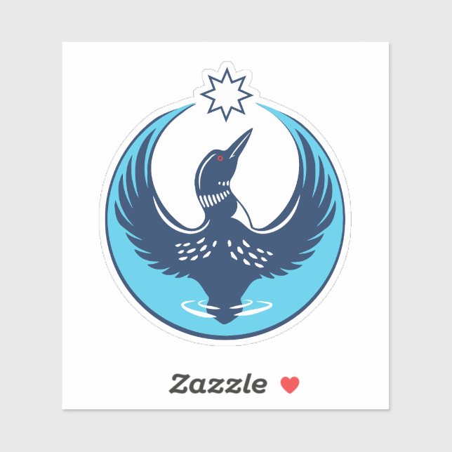 MN Loon Rising Aufkleber (Blatt)