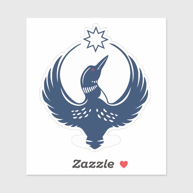 MN Loon Rising Aufkleber (Blatt)