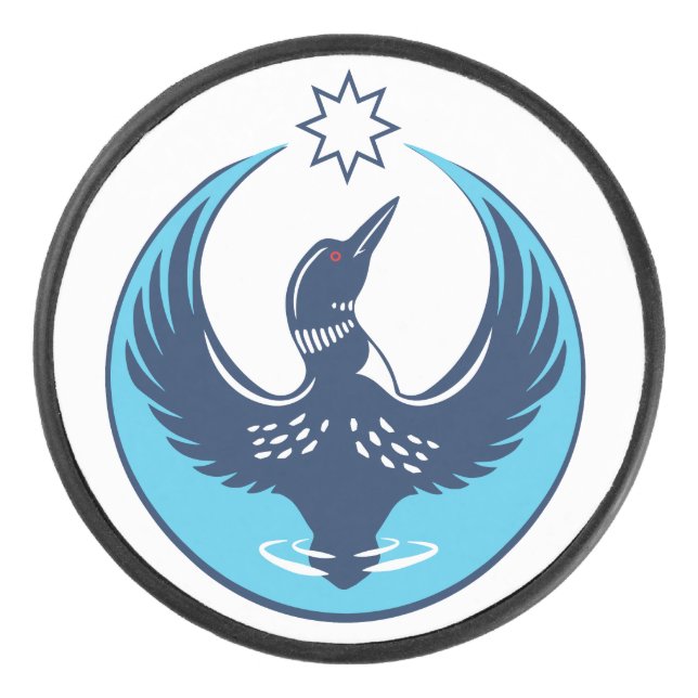 MN Loon Rising Eishockey Puck (Vorderseite)
