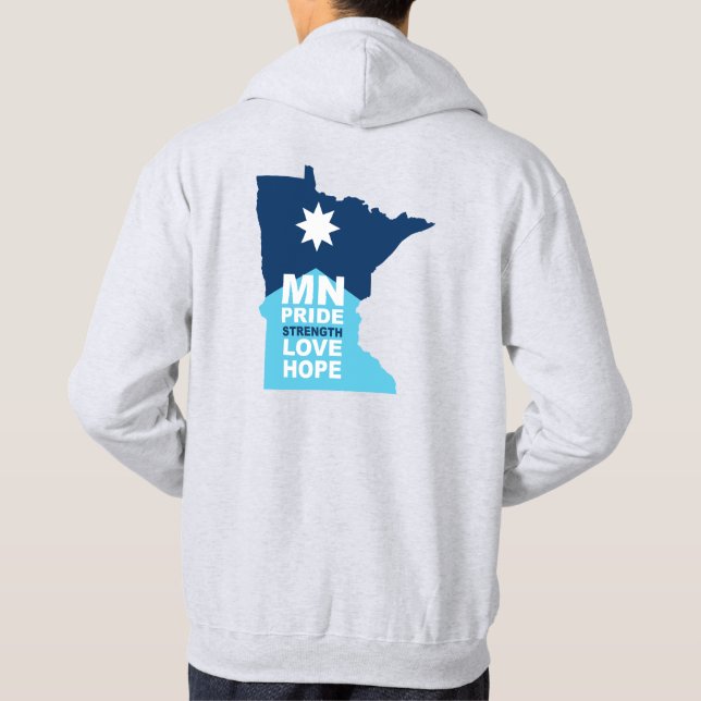 MN Loon Rising - MN Pride, Strength, Love & Hope Hoodie (Rückseite)