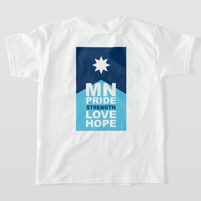 MN Loon Rising - MN Pride, Strength, Love & Hope T-Shirt (AblageHinten)