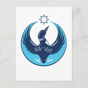 MN Loon Rising Postkarte