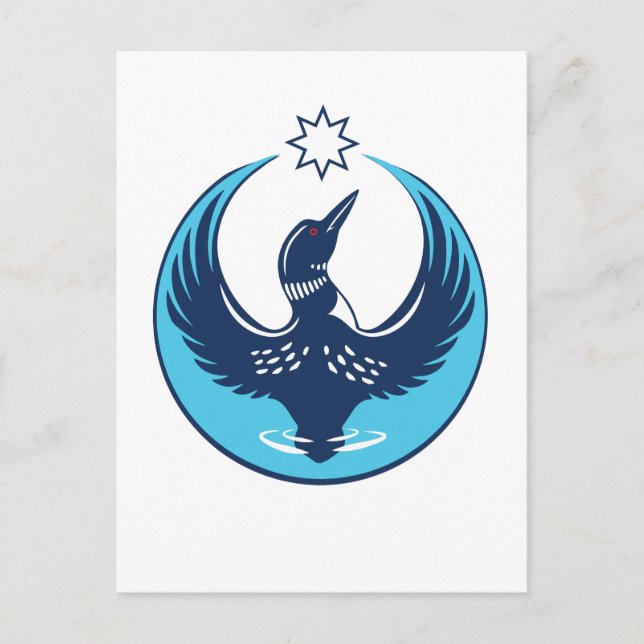 MN Loon Rising Postkarte (Vorderseite)