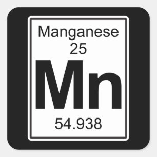 Mn - Mangan Quadratischer Aufkleber