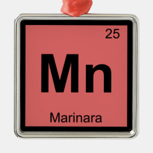 Mn - Marinara Chemie Periodensymbol Ornament Aus Metall