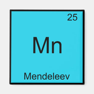 Mn - Mendeleev Lustiges Element Chemie Symbol T-Sh Magnet