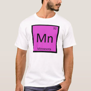 Mn - Minnesota Staat Chemie Periodische Tabelle T-Shirt
