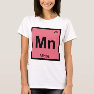 Mn - Minos Griechisches Chemie Periodensystem Symb T-Shirt