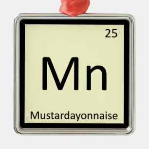 Mn. Mustardayonnaise Mayo Mustard Chemistry Ornament Aus Metall