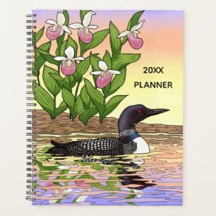 MN Staat Bird Blume Loon Lady Slipper Planer