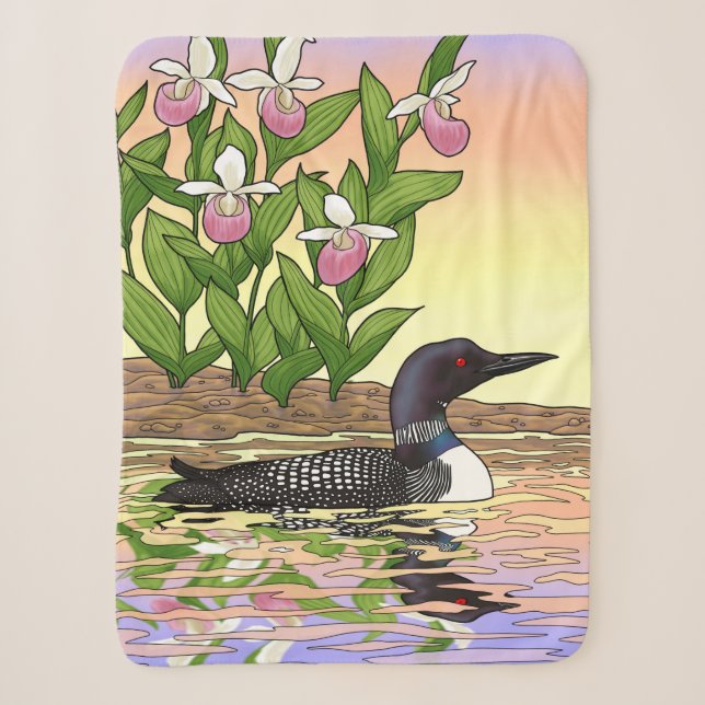 MN Staat Bird Blume Loon Lady Slipper Sherpadecke (Vorderseite)