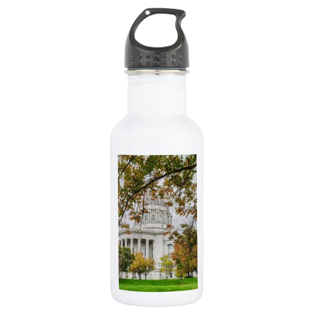 MO Hauptstadt Herbst Edelstahlflasche (Vorderseite)