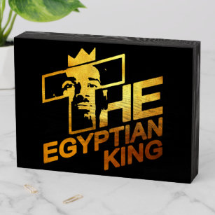 Mo Salah, der ägyptische King's Soccer Superstar Holzkisten Schild
