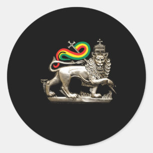 Moa Anbessa Haile Selassie Runder Aufkleber