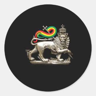 Moa Anbessa Haile Selassie Runder Aufkleber