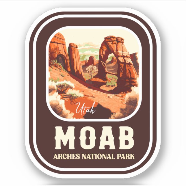 Moab Arches Nationalpark California Aufkleber (Vorderseite)