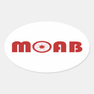 Moab (Fahrrad-Rad) Ovaler Aufkleber