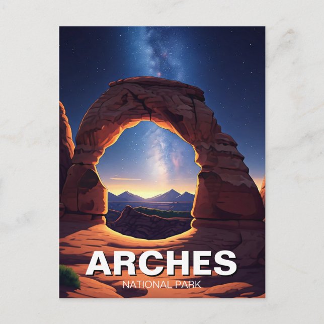 Moab Utah Arches Nationalpark Postkarte (Vorderseite)
