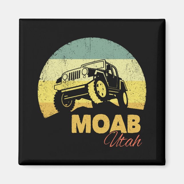 Moab Utah Geschenk für Off Roading - Utah Souvenir Magnet (Vorne)