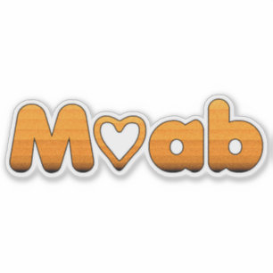 Moab Utah Heart Aufkleber