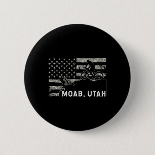 Moab Utah Mountainbiken Patriotische USA-Flagge Button