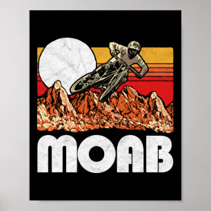 Moab Utah Mountainbiken Vintage Retro 80er Vibe G Poster