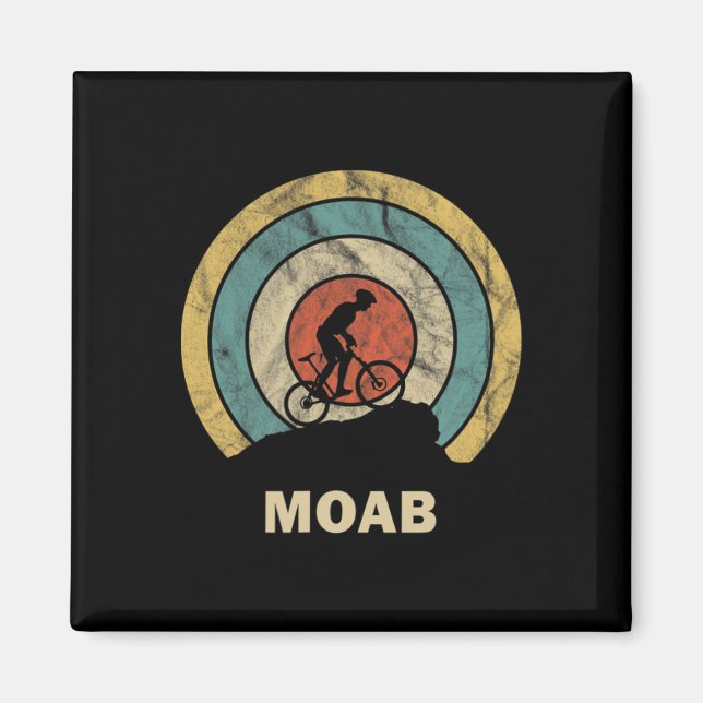 Moab Utah Retro-Radfahren Mtb  Magnet (Vorne)