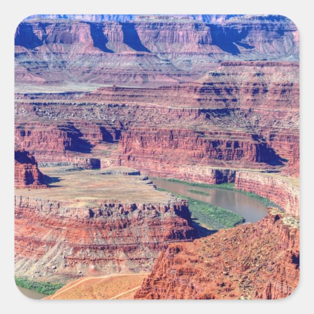 Moab Utah Staat Park Quadratischer Aufkleber (Vorderseite)