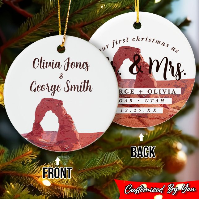 Moab Utah Unser erstes Weihnachtsfest Keramik Ornament (Von Creator hochgeladen)