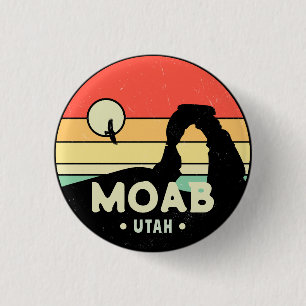 Moab Utah Vintag Wüste Sunset Retro Souvenir 60er Button