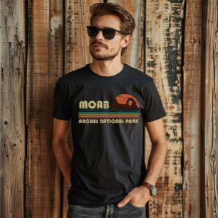 Moab Utah Vintager Sonnenuntergang Arches National T-Shirt